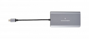 Переходник Kramer KDOCK-3 USB 3.1 тип C (вилка) на HDMI, DisplayPort, Ethernet, разъемы для карт SD, 2хUSB 3.0 и USB 3.1 Type-C (розетка) для зарядки мобильных устройств