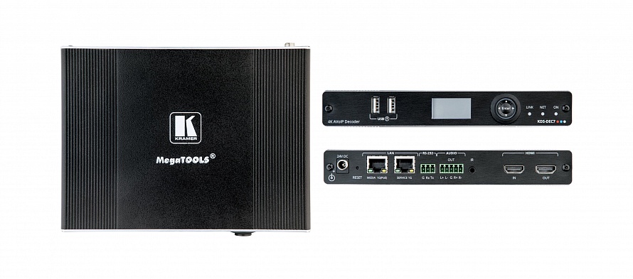 Kramer KDS-DEC7 Декодер из сети Ethernet видео HD, Аудио, RS-232, ИК, USB; работает с KDS-EN7, поддержка 4К60 4:2:0