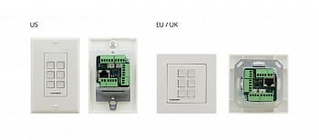 Панель управления универсальная с 6 кнопками; Поддержка PoE, цвет белый Kramer RC-306/EU-80/86(W)