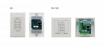 Панель управления универсальная с 8 кнопками; Поддержка PoE, цвет белый Kramer RC-308/EU-80/86(W)
