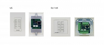 Панель управления универсальная с 8 кнопками; цвет белый  Kramer RC-208/EU-80/86(W)