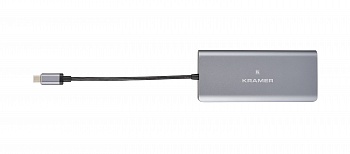 Переходник Kramer KDOCK-2 USB 3.1 тип C (вилка) на HDMI, Ethernet, разъемы для карт SD, 2хUSB 3.0 и USB 3.1 Type-C (розетка) для зарядки мобильных устройств