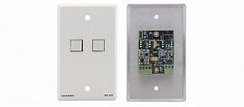 Панель управления универсальная с 2 кнопками; выход RS-232, ИК, цвет белый, вариант США Kramer RC-2C/US(W)