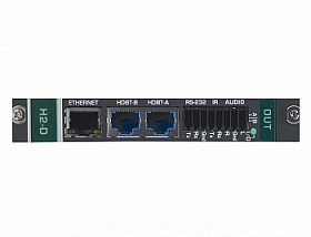 Модуль Kramer DTAxrD2-OUT2-F34 c 2 выходами HDBaseT (витая пара), передача HDMI, аудио, двунаправленного RS-232, Ethernet и ИК