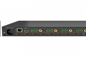 Матричный коммутатор HDMI 8x8 4K HDR с де-эмбеддированием аудио, скалирующими выходами и ARC WyreStorm MX-0808-H2A-MK2