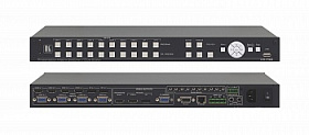 Сдвоенный масштабатор HDMI, DP, VGA, CV, s-Video, YUV в HDMI / DP / VGA; поддержка 4К30 Kramer VP-732