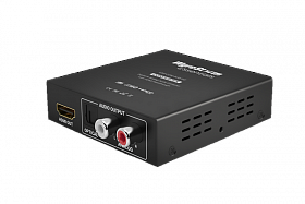 Дэ-эмбеддер аналогового и цифрового аудио из HDMI 2.0, c проходным HDMI портом и управляемым EDID аудио WyreStorm EXP-CON-AUD-H2