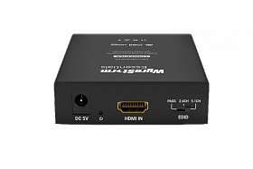Дэ-эмбеддер аналогового и цифрового аудио из HDMI 2.0, c проходным HDMI портом и управляемым EDID аудио WyreStorm EXP-CON-AUD-H2