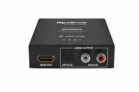 Дэ-эмбеддер аналогового и цифрового аудио из HDMI 2.0, c проходным HDMI портом и управляемым EDID аудио WyreStorm EXP-CON-AUD-H2